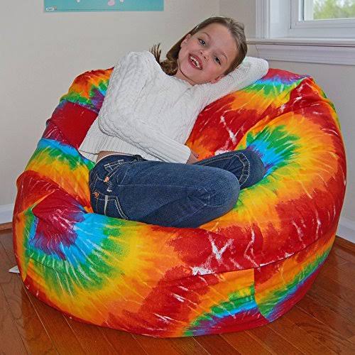 🔥Ahh Products Rainbow Tie Dye Cotton Washable Bean Bag Chair