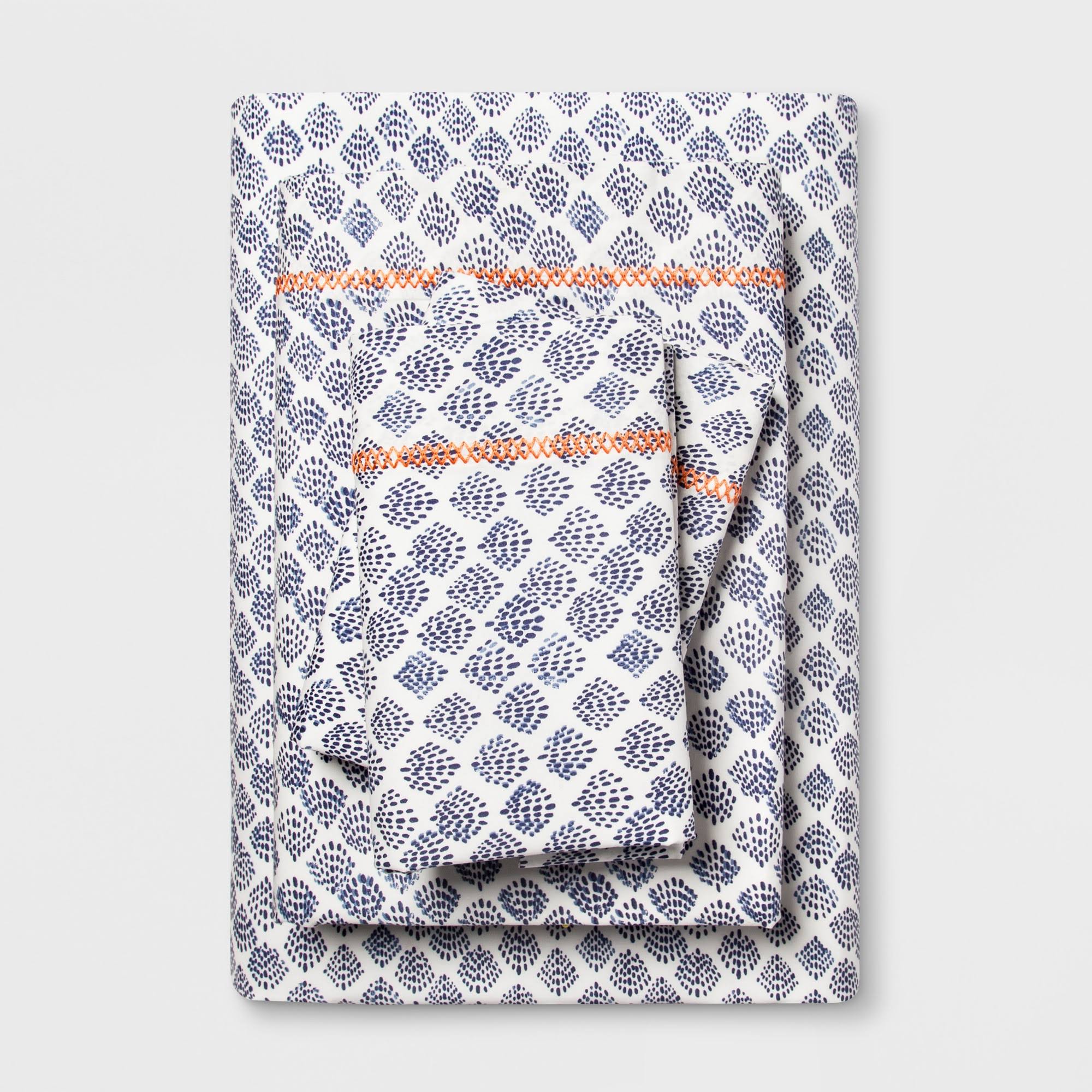 Opalhouse Print Cotton Percale Sheet Set Indigo King