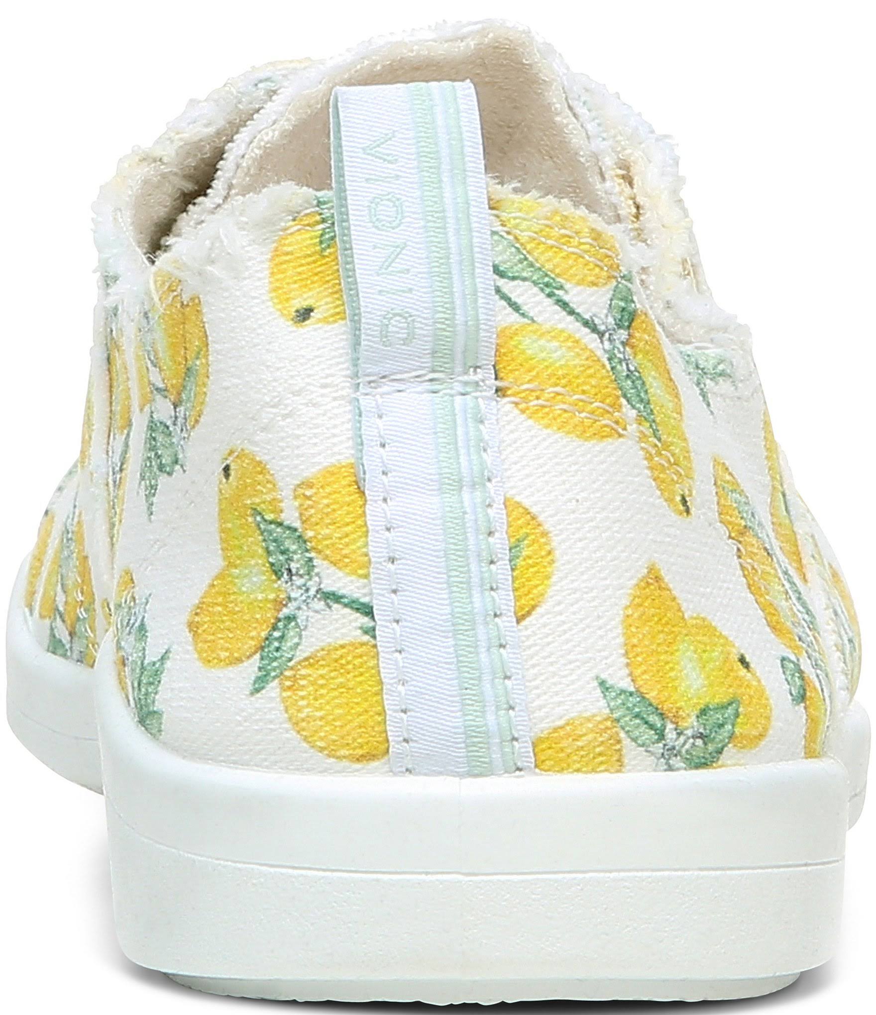 Vionic Pismo Lemon Printed Washable Canvas Lace-Up Sneakers - 6.5M