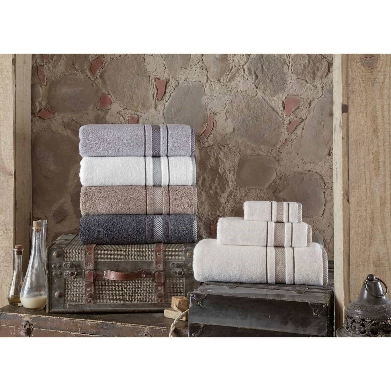 Enchante Home Enchasoft Turkish Cotton 8-Pc. Hand Towel Set - Cream