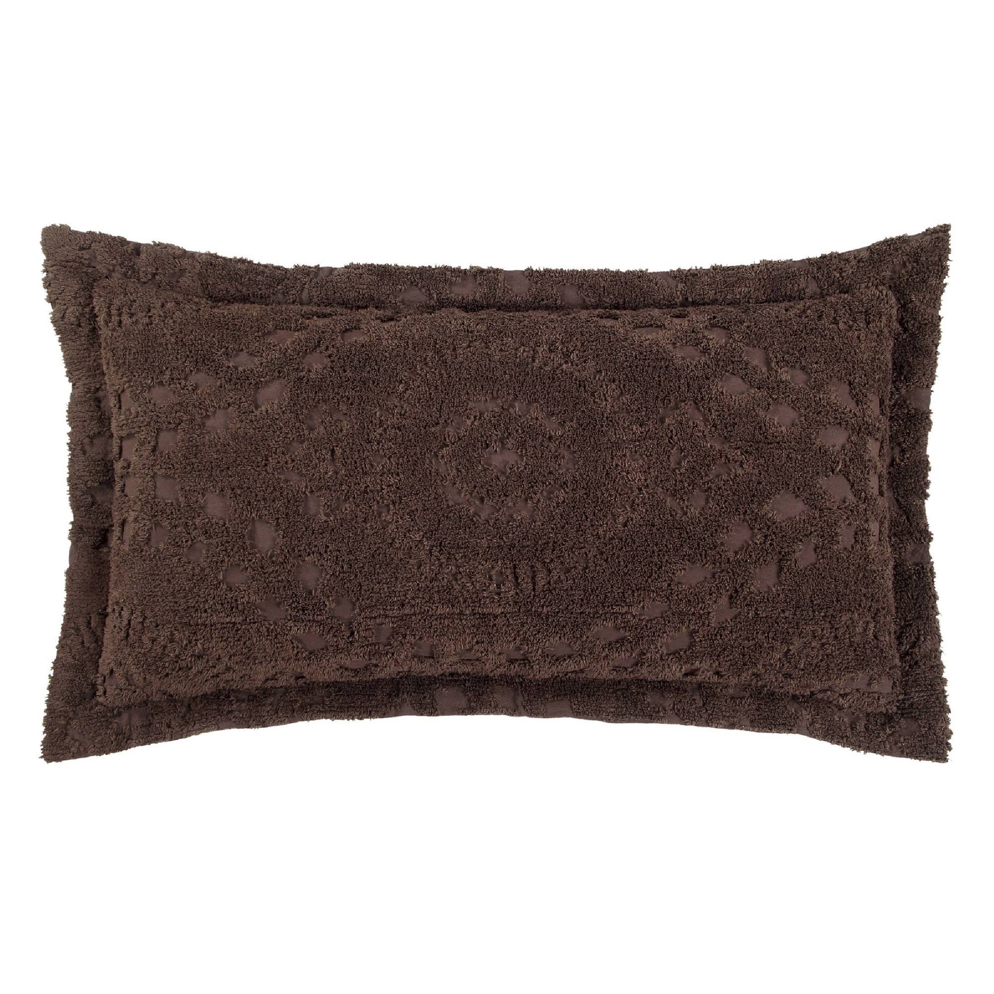 Better Trends Rio Floral Design 100 Cotton King Sham Chocolate