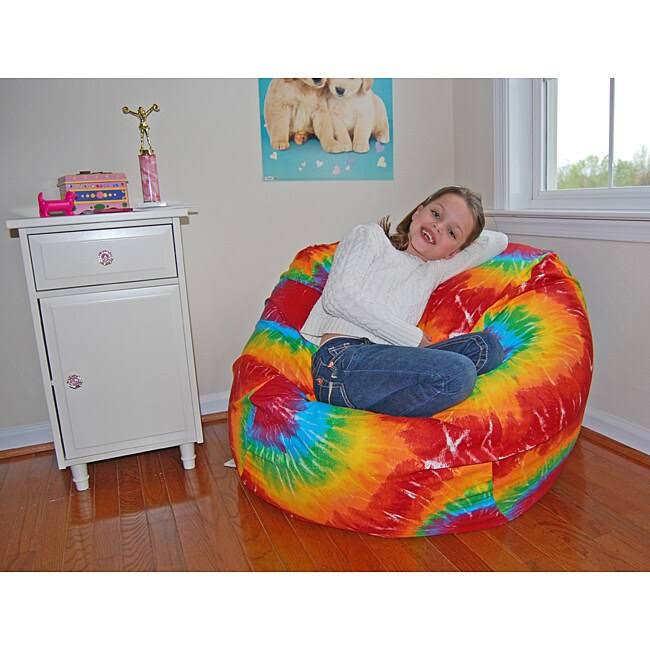 🔥Ahh Products Rainbow Tie Dye Cotton Washable Bean Bag Chair