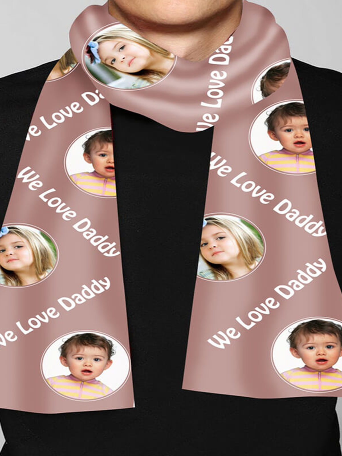 Personalized custom picture scarf unisex