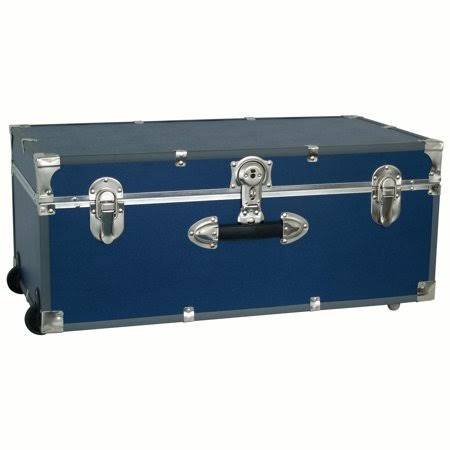 Seward Explorer 30 inch Trunk with Wheels u0026 Lock, Blue, Size: Unisex