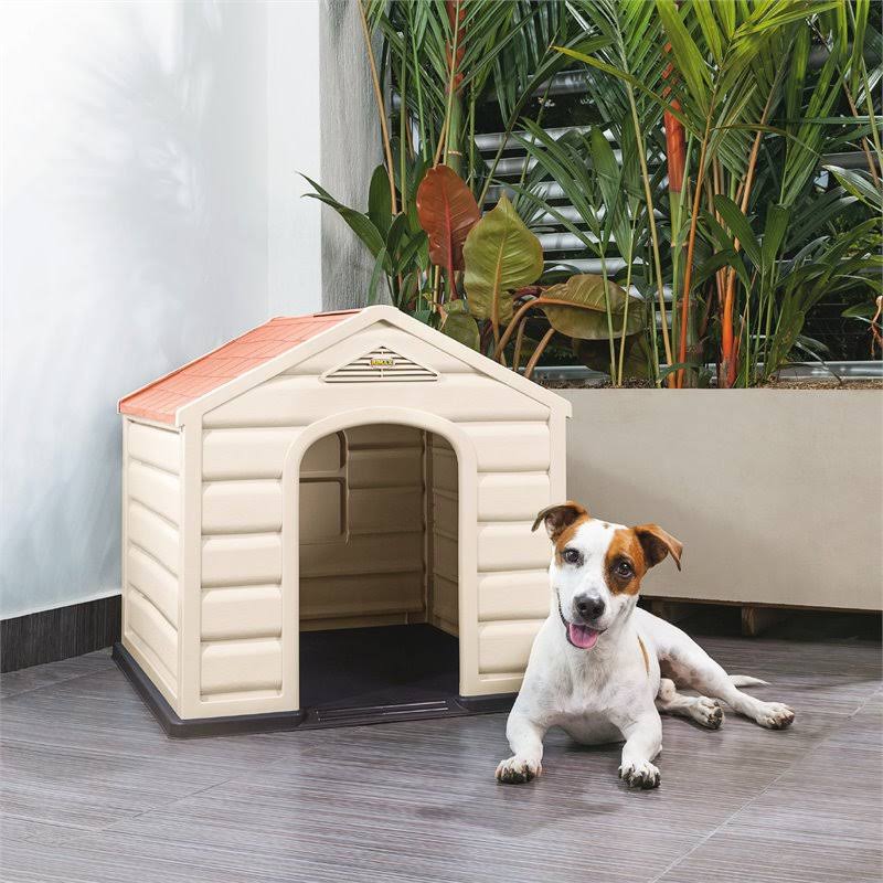 Rimax Taupe Dog House for Small Breeds
