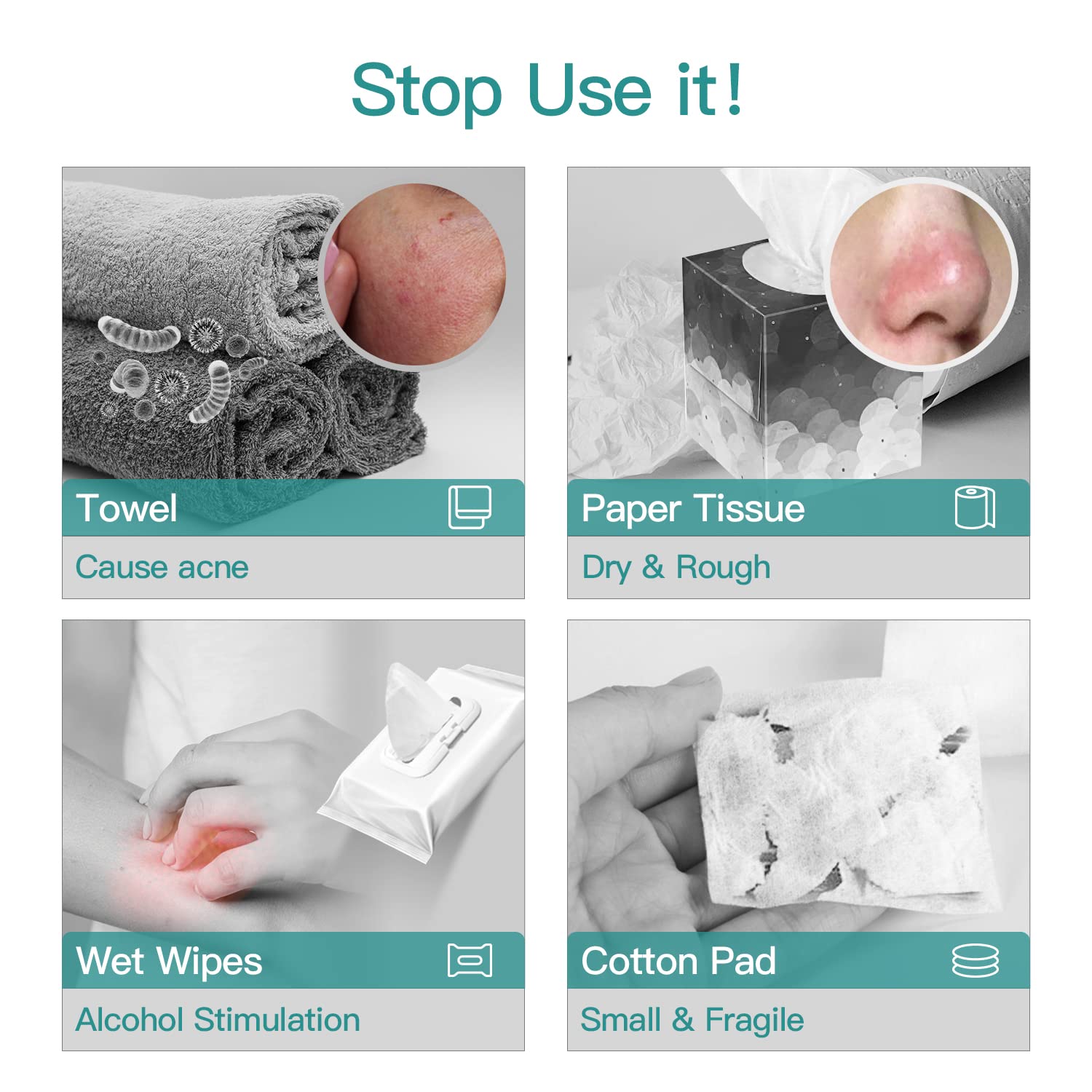 Winner Soft Dry Wipe, Made of Cotton Only, 600 Count Unscented Cotton Tissues for Sensitive Skin