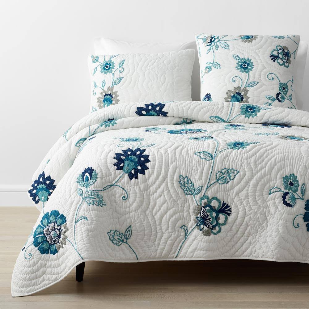 The Company Store Julienne Multicolored Floral King Cotton Quilt, Multi-Colored