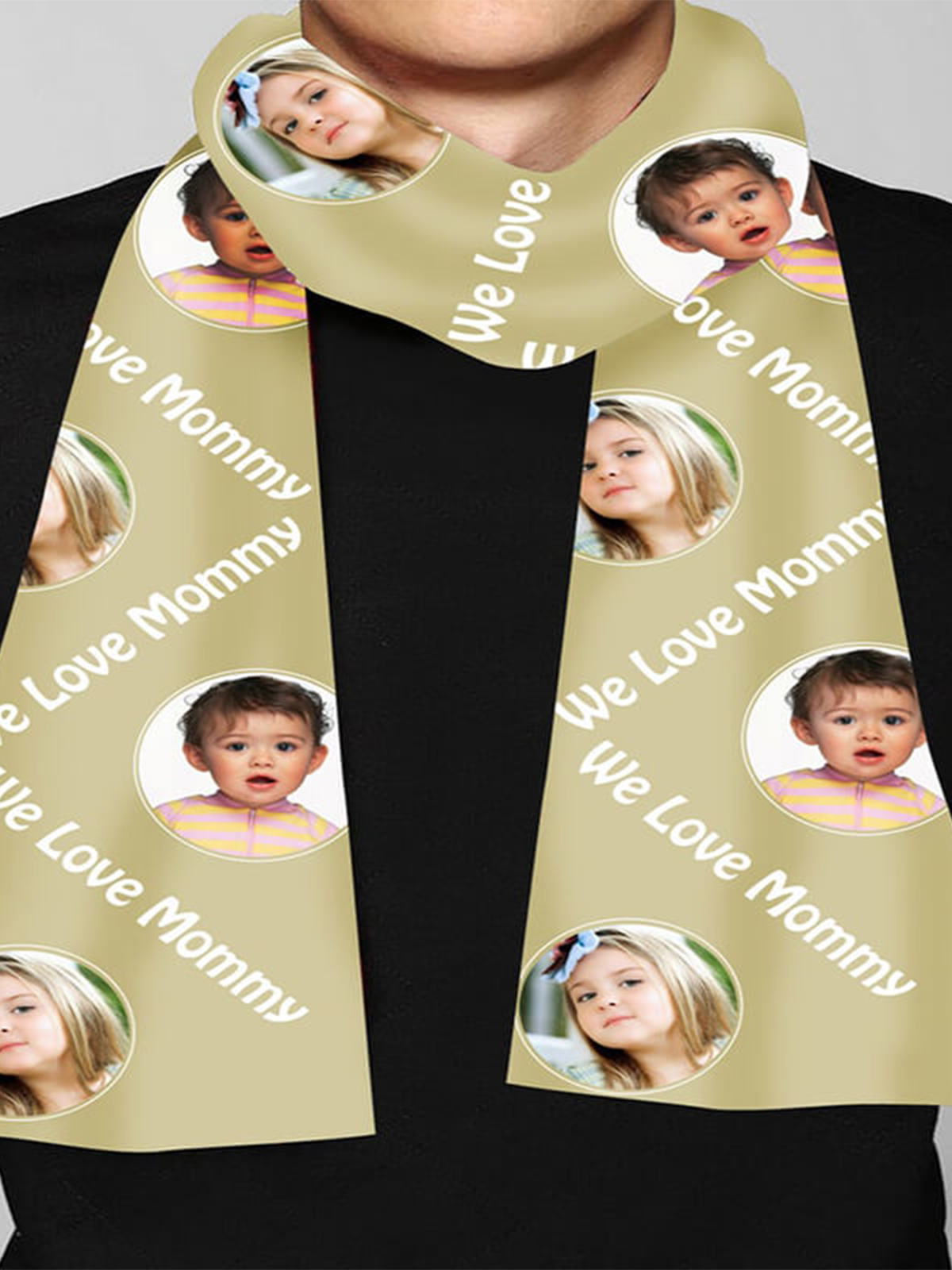 Personalized custom picture scarf unisex