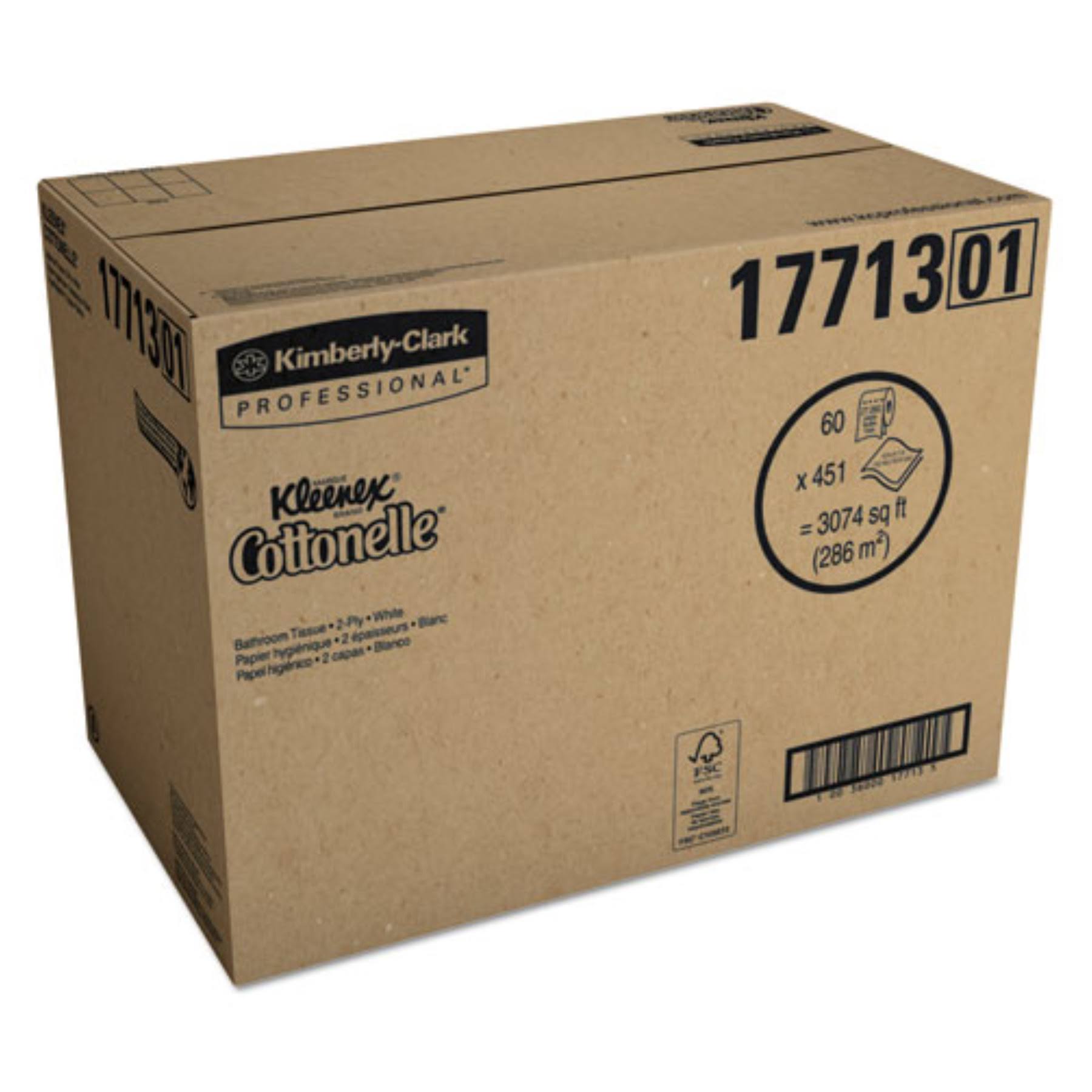 Kleenex Cottonelle - Paper towel - 451 sheets - roll - white (pack of 60) - for P/N: 09021