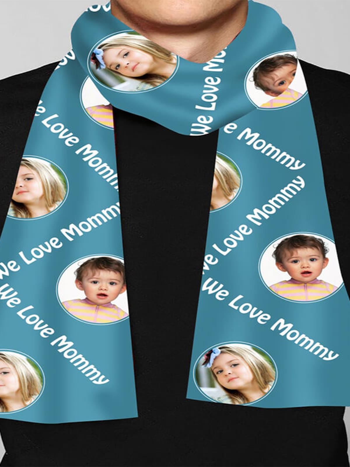 Personalized custom picture scarf unisex
