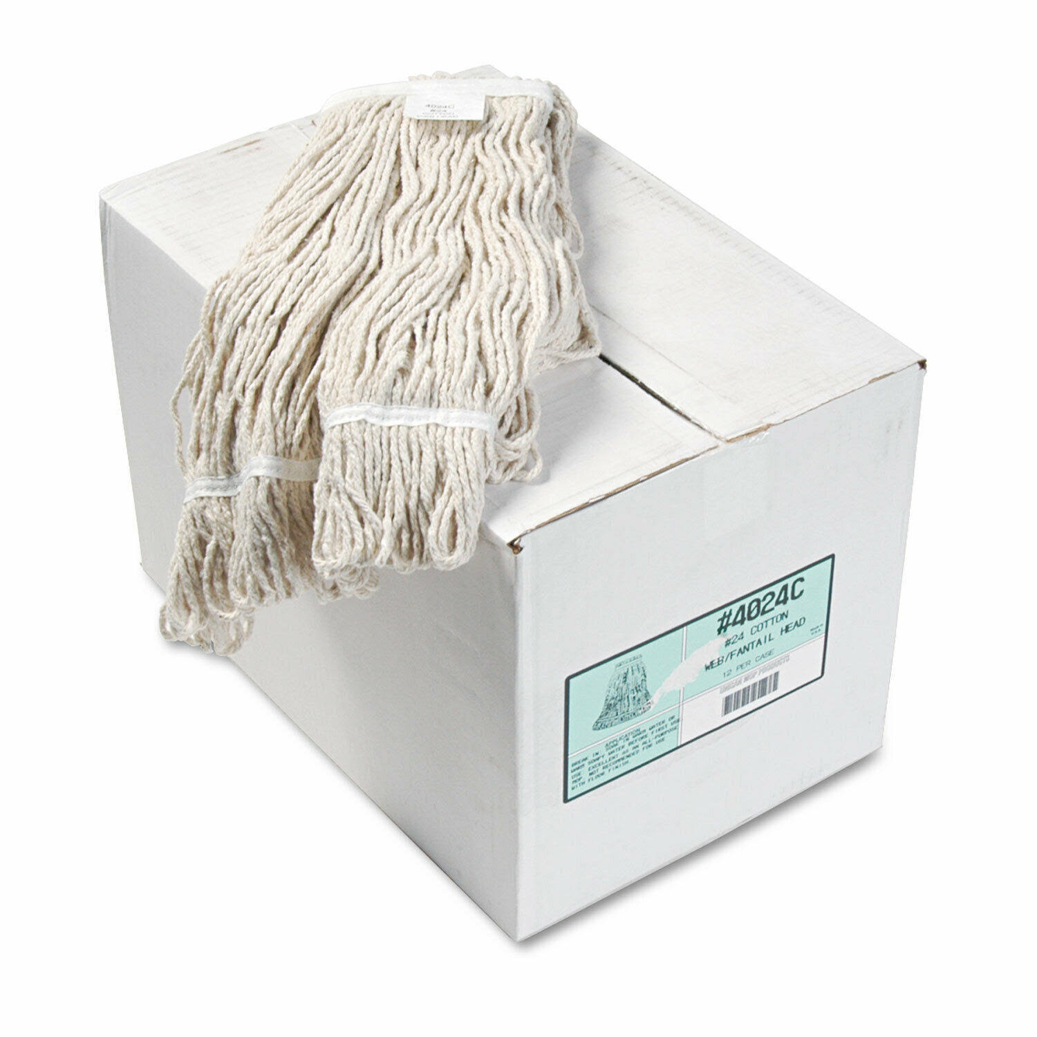 Boardwalk Pro Loop WebTailband Wet Mop Head Cotton 12Carton