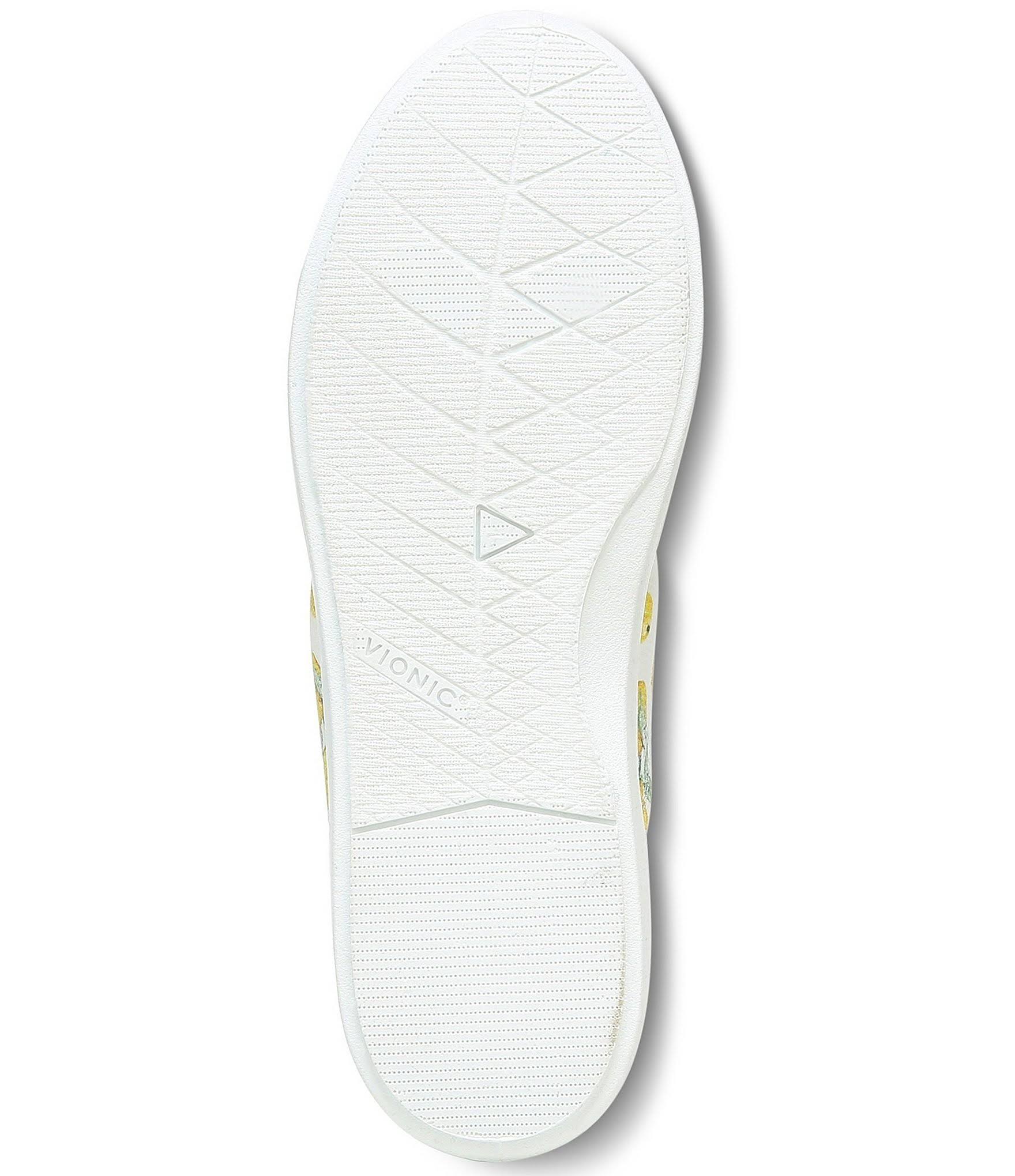 Vionic Pismo Lemon Printed Washable Canvas Lace-Up Sneakers - 6.5M
