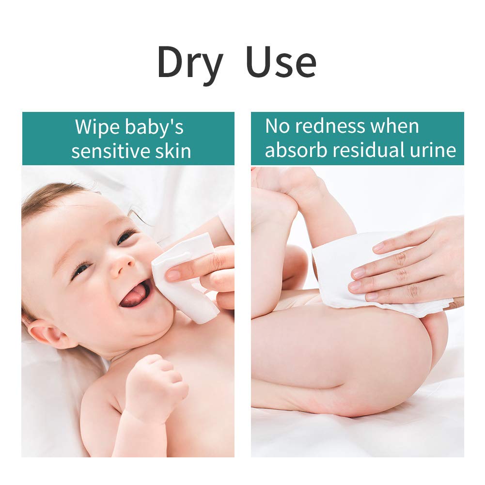 Winner Soft Dry Wipe, Made of Cotton Only, 600 Count Unscented Cotton Tissues for Sensitive Skin