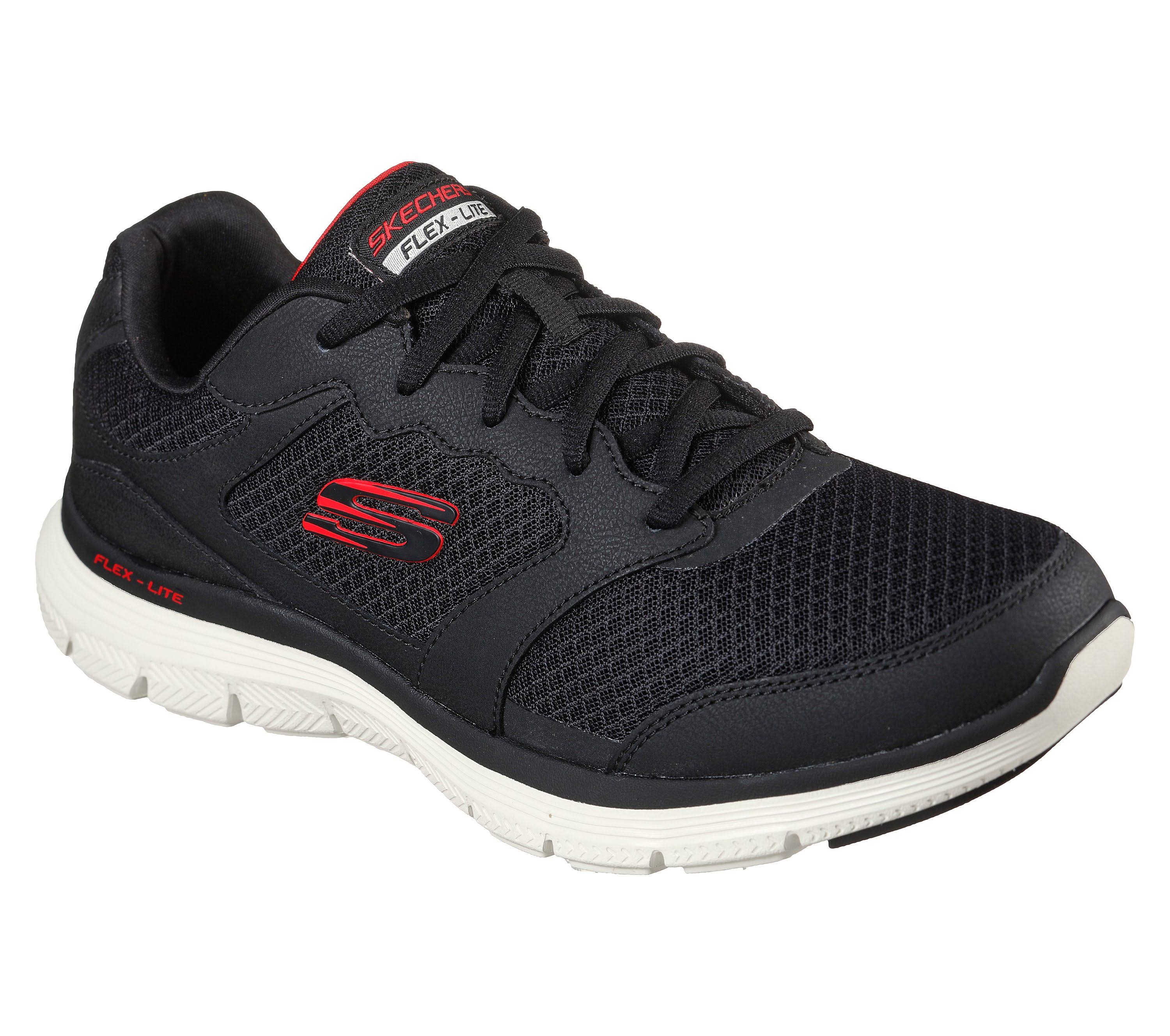 Skechers Mens Flex Advantage 40 Sneakers BlackRed 75