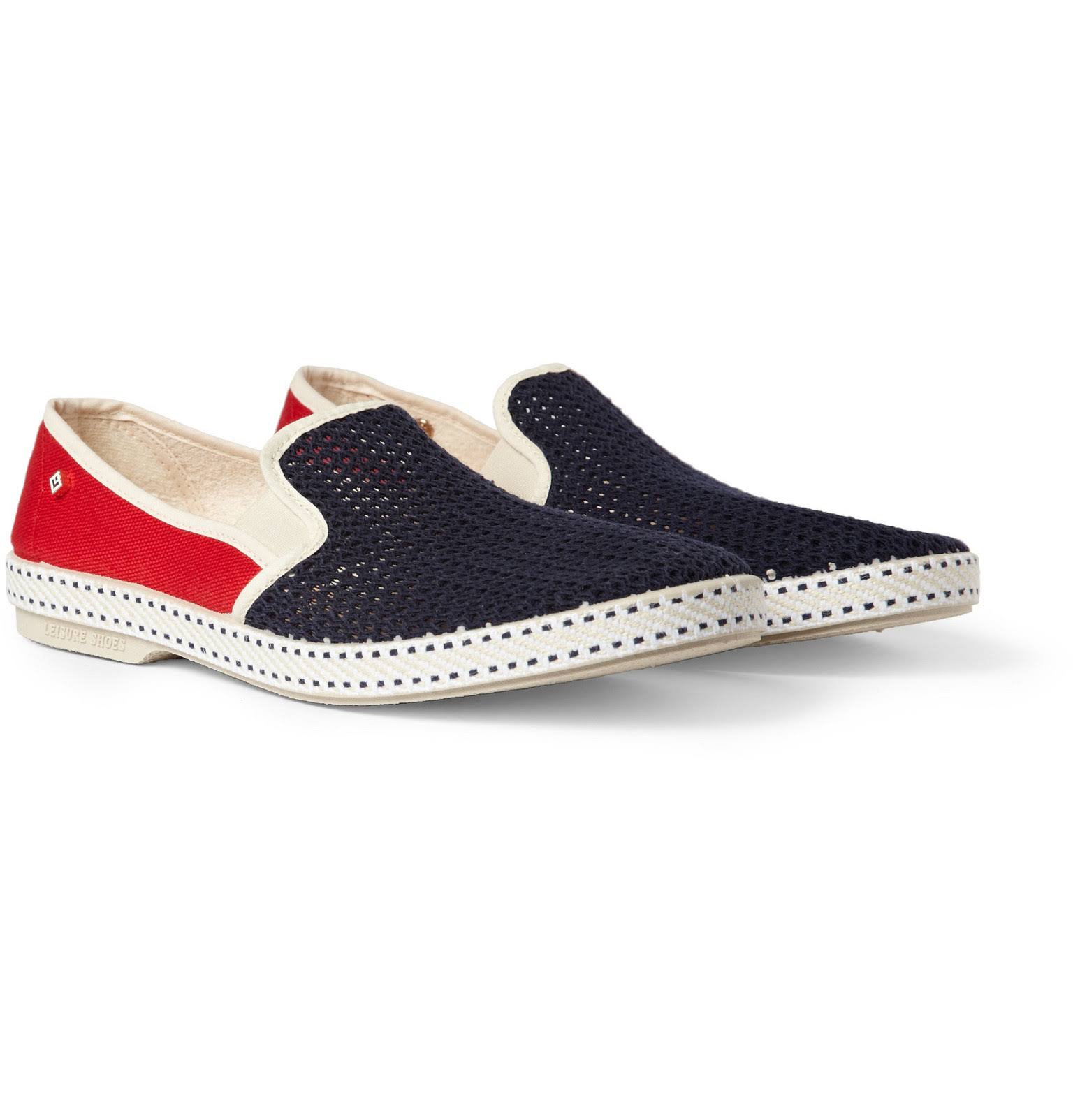 Rivieras  CottonMesh and Canvas Espadrilles  Men  Red