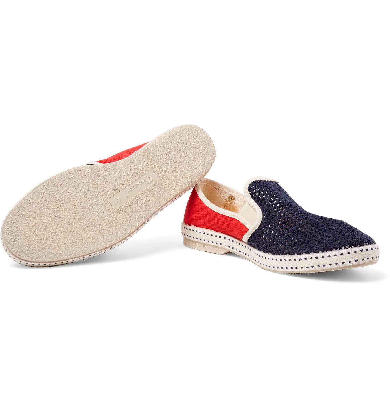 Rivieras  CottonMesh and Canvas Espadrilles  Men  Red