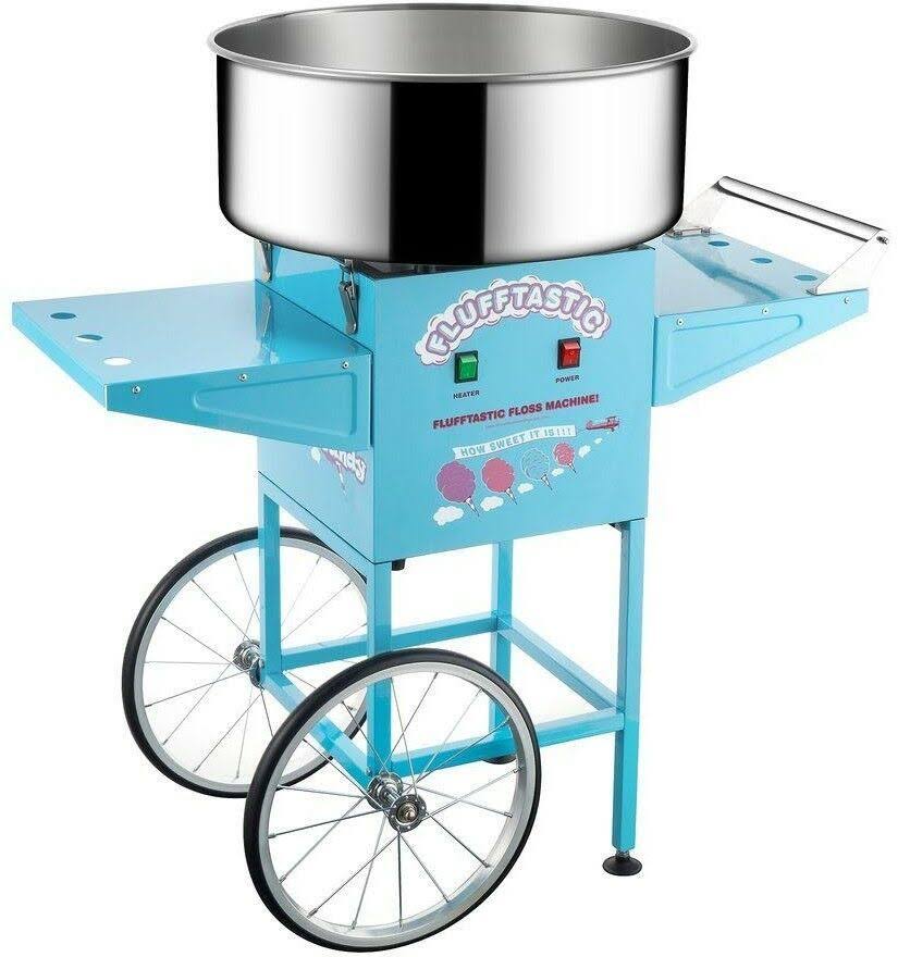 Great Northern Popcorn Flufftastic Cotton Candy Machine Floss Maker w/ Cart, Blue