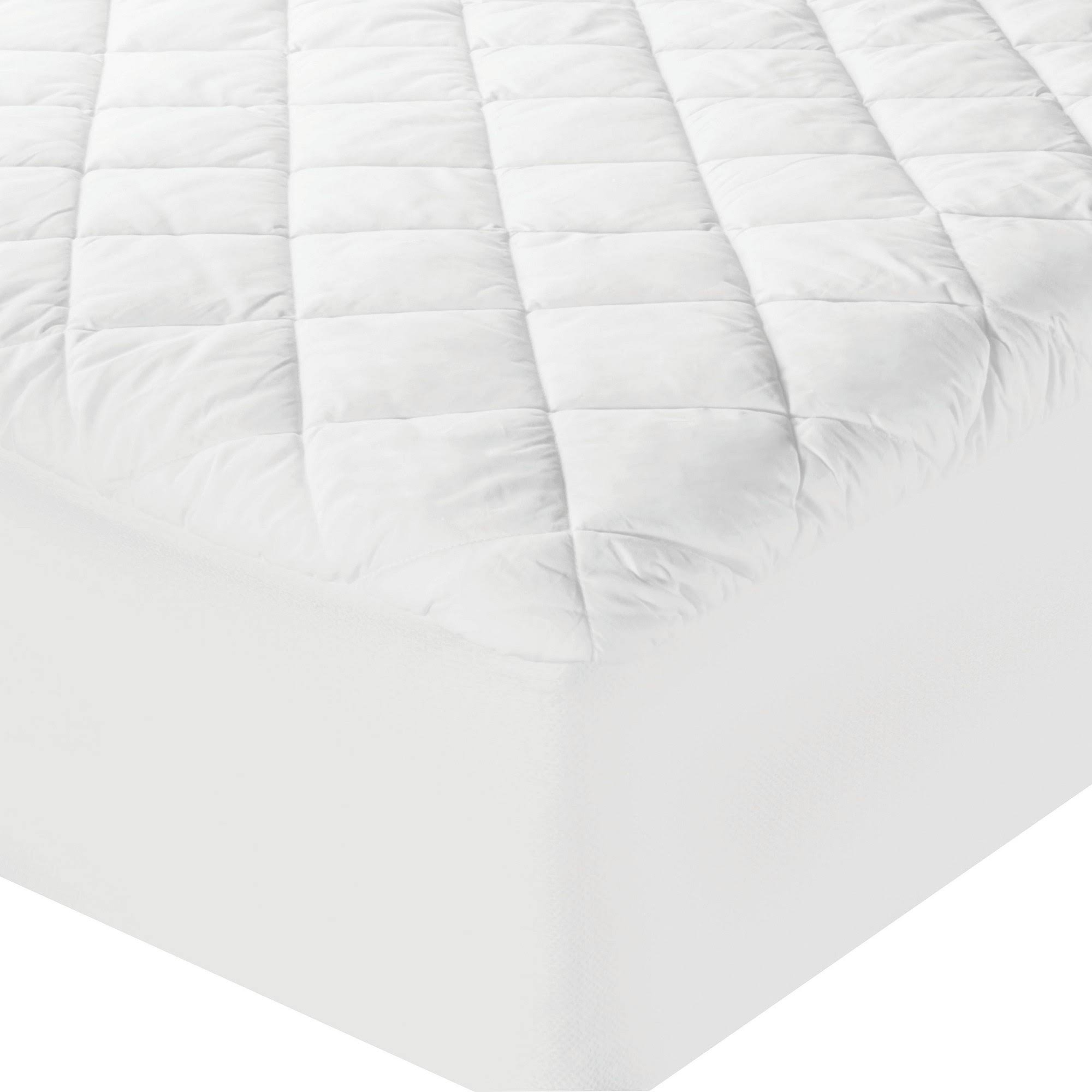Full Luxury Cotton Mattress Pad White - Sealy