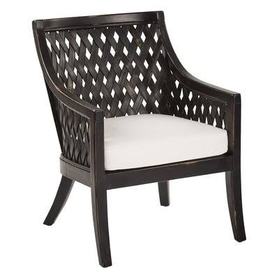 🔥Wenzel 25.25x22 Wide Cotton Armchair Bay Isle Home Color: Antique Black