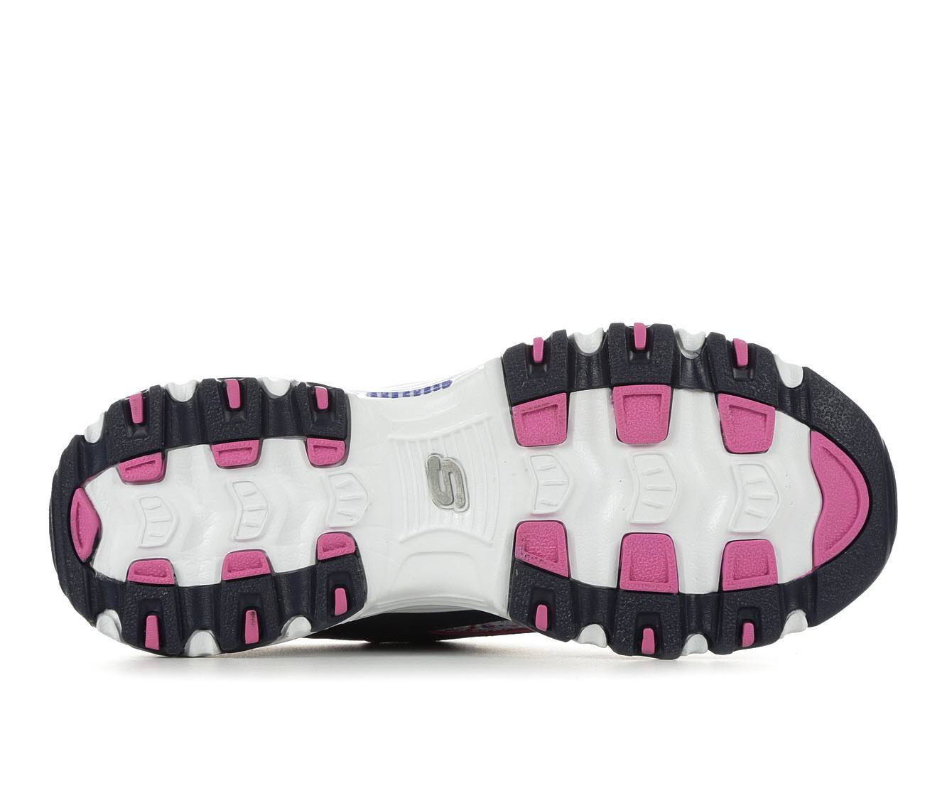 Skechers Womens DLites  Dazzling Canvas Sneakers NavyPurple 75