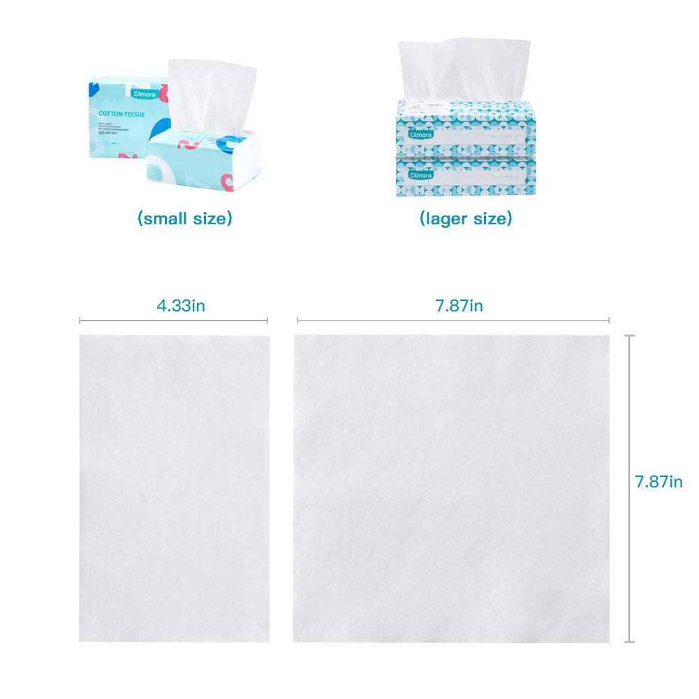 Winner Soft Dry Wipe, Made of Cotton Only, 600 Count Unscented Cotton Tissues for Sensitive Skin