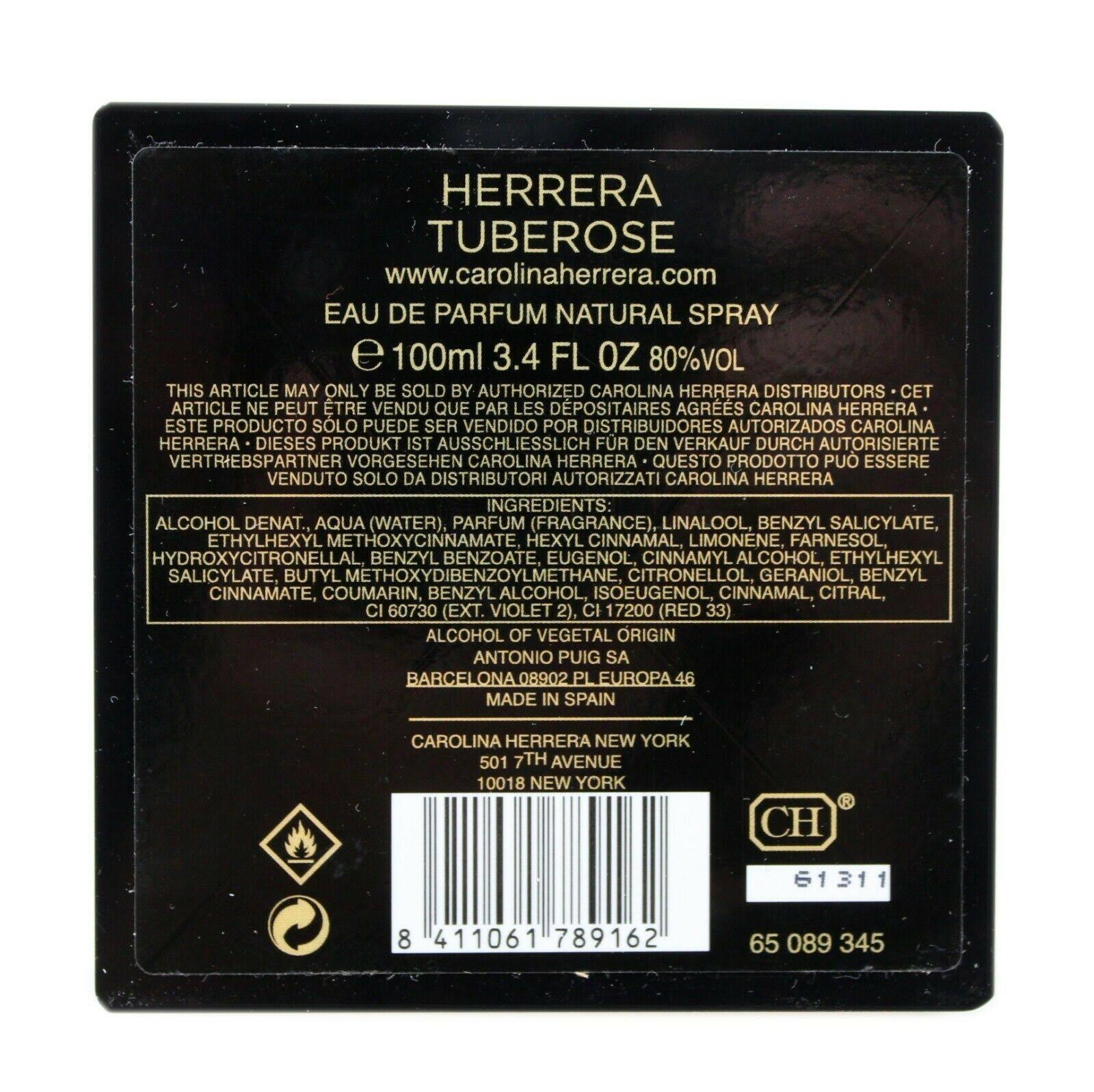 Herrera Tuberose by Carolina Herrera Eau De Parfum Spray Unisex 34 oz