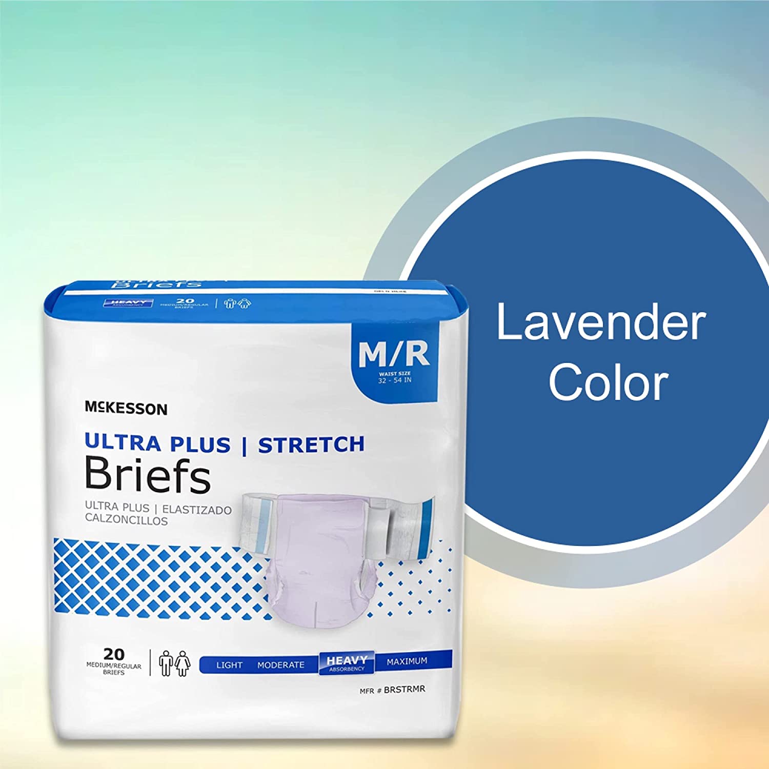 McKesson Ultra Plus Stretch Incontinence Brief, Unisex, Adult, Large/XL, Heavy Absorbency, 20 Count, 4 Packs, 80 Total