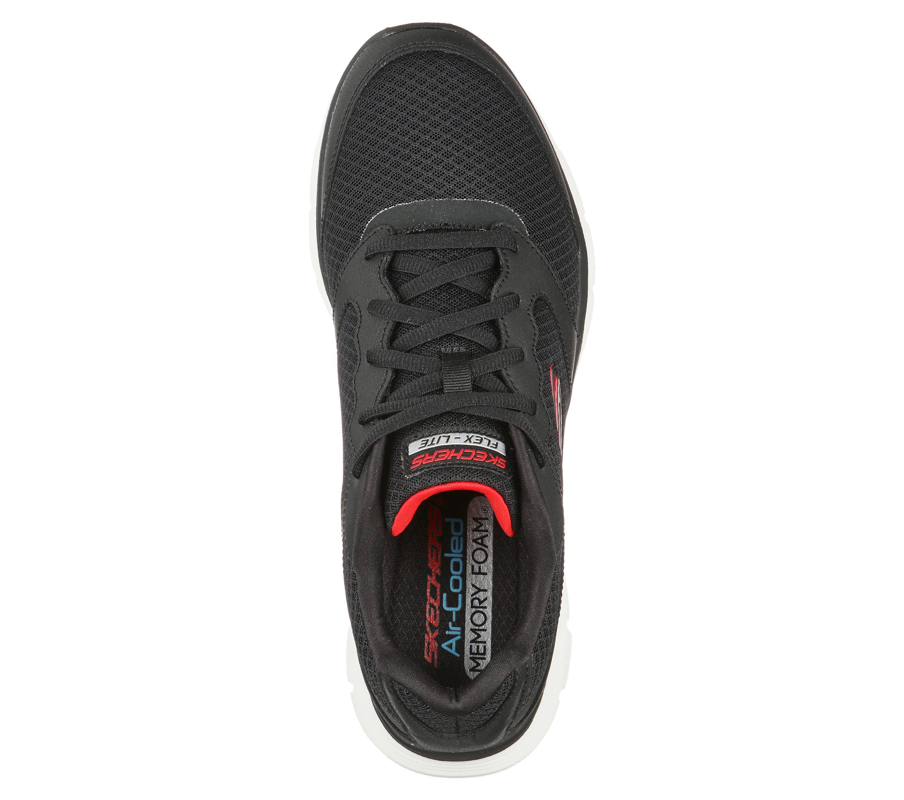 Skechers Mens Flex Advantage 40 Sneakers BlackRed 75