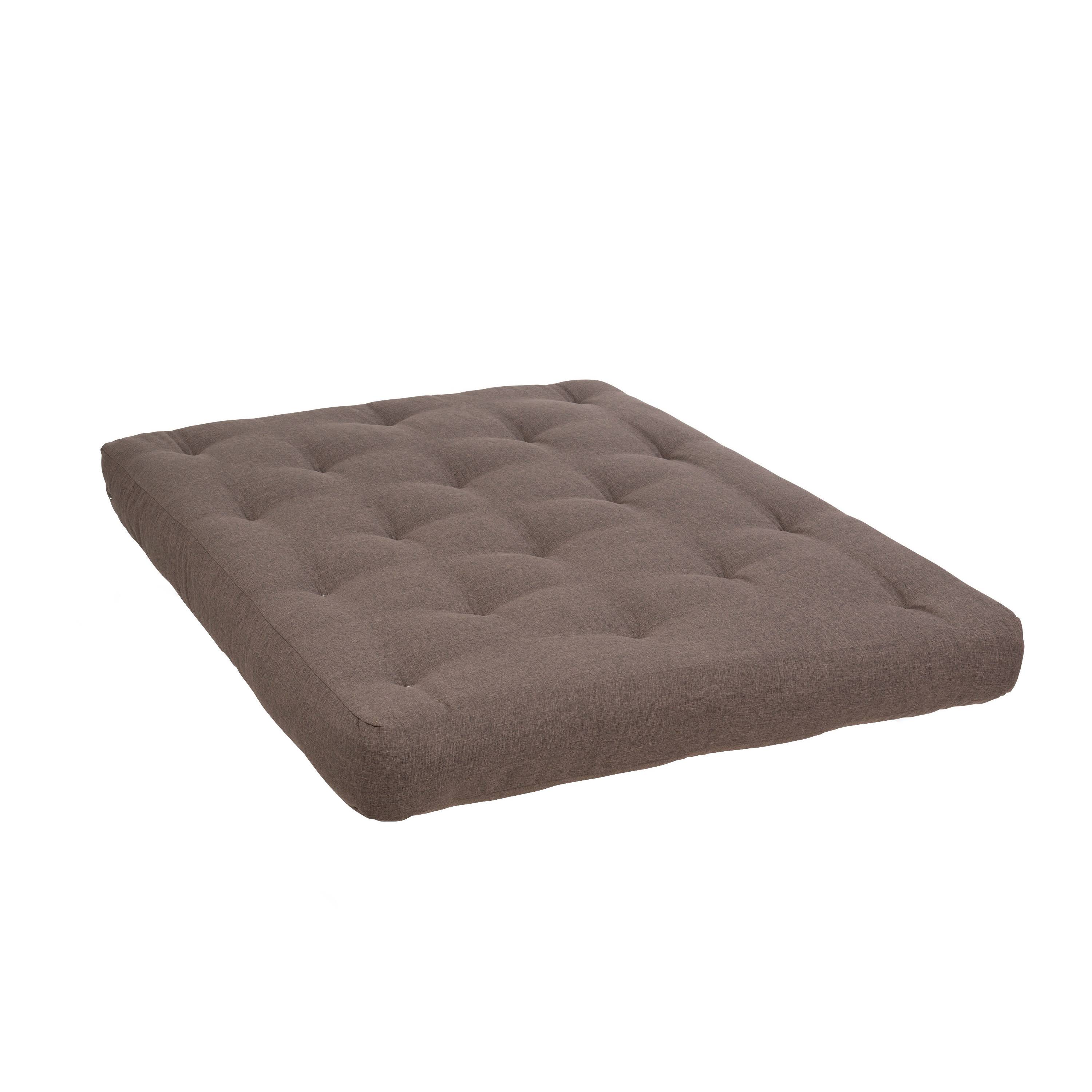 Full 8x22 Comfort Plus Cotton and Foam Futon Mattress Gray - Wolf