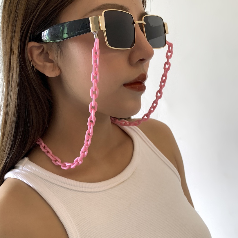 Jewelry Fluorescent Color Hollow Acrylic Glasses Chain