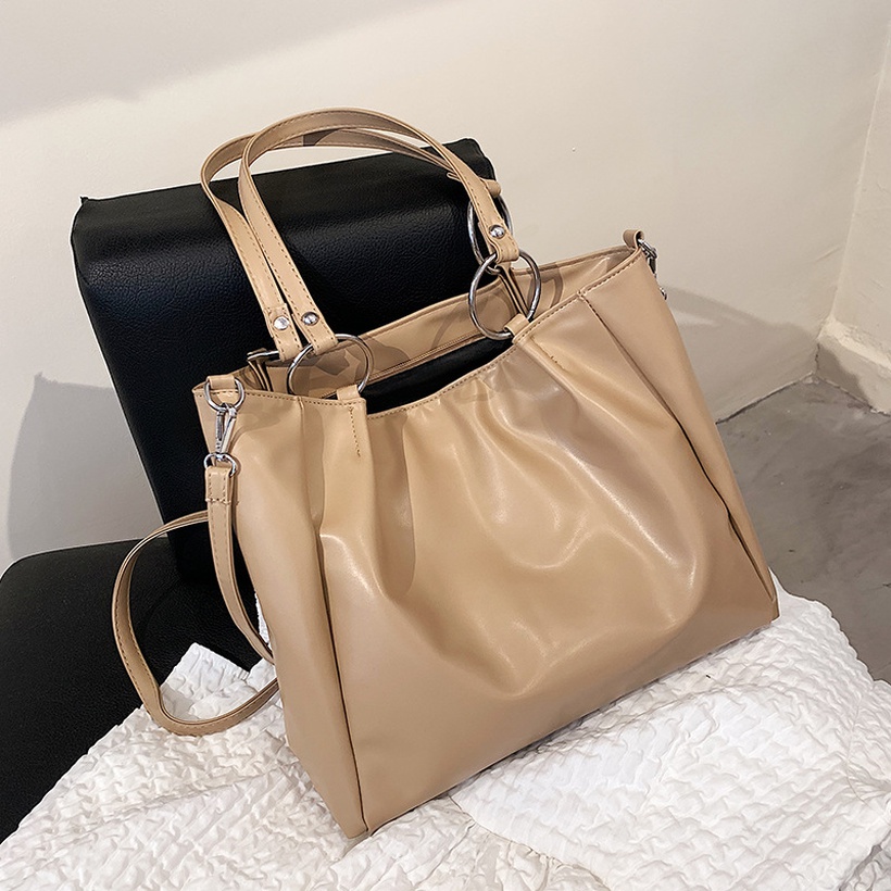 Simple Solid Color Largecapacity Shoulder Messenger Bag