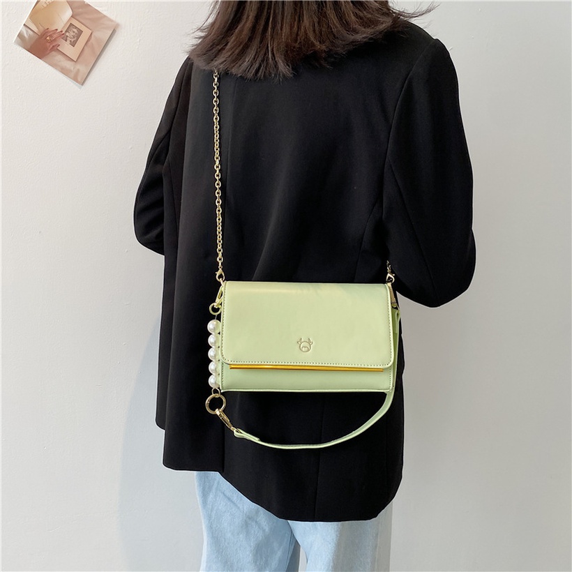 New Stylish Style Simple Pearl Chain Simple Underarm Bag
