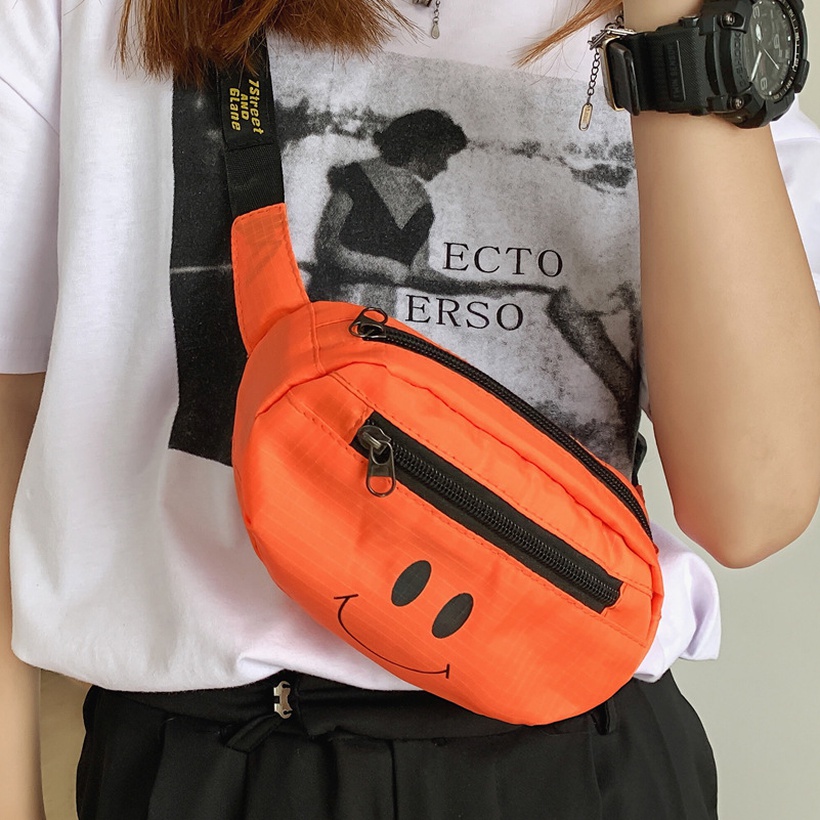 Cute Smile Face Couple Waist Chest Bag