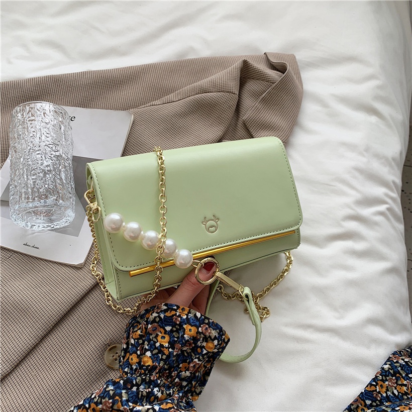 New Stylish Style Simple Pearl Chain Simple Underarm Bag