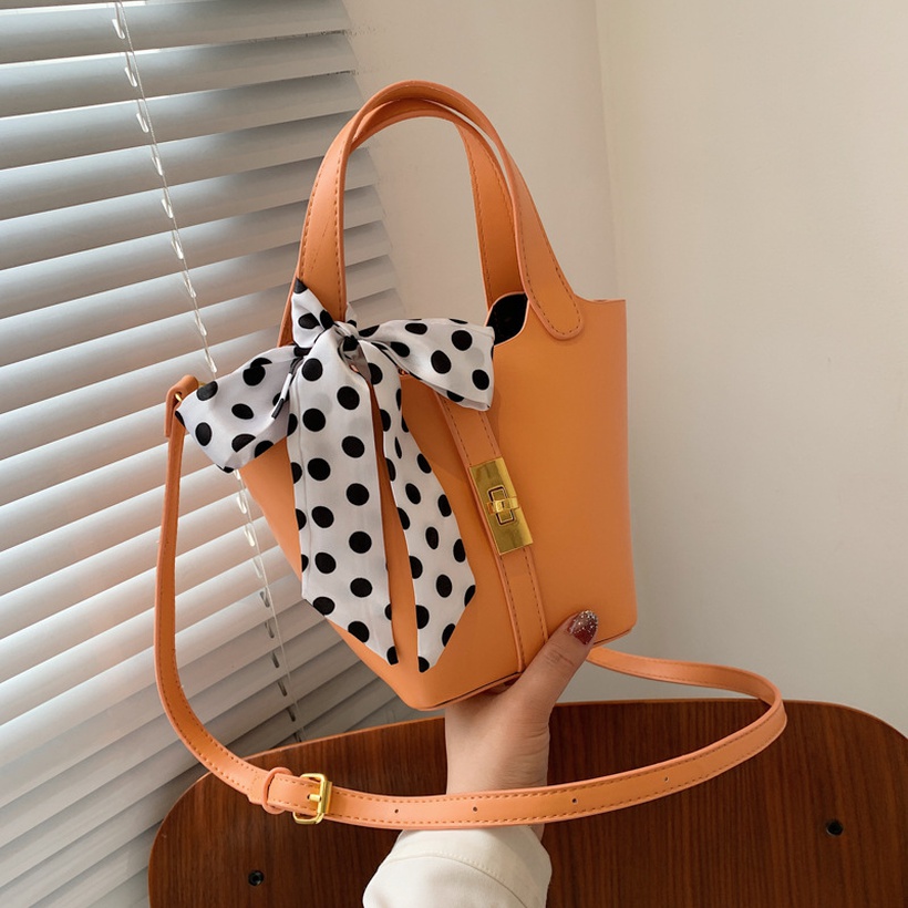 Stylish Style Simple Texture Bucket Messenger Bag