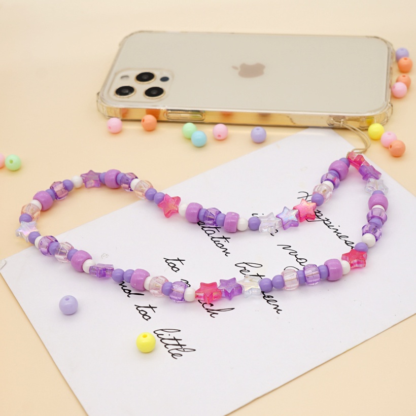 Accessories Simple Big Hole Beads Fivepointed Star Mobile Phone Lanyard