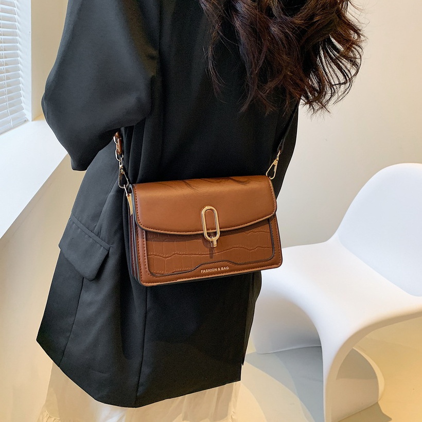 Stylish Stone Pattern Shoulder Small Square Bag