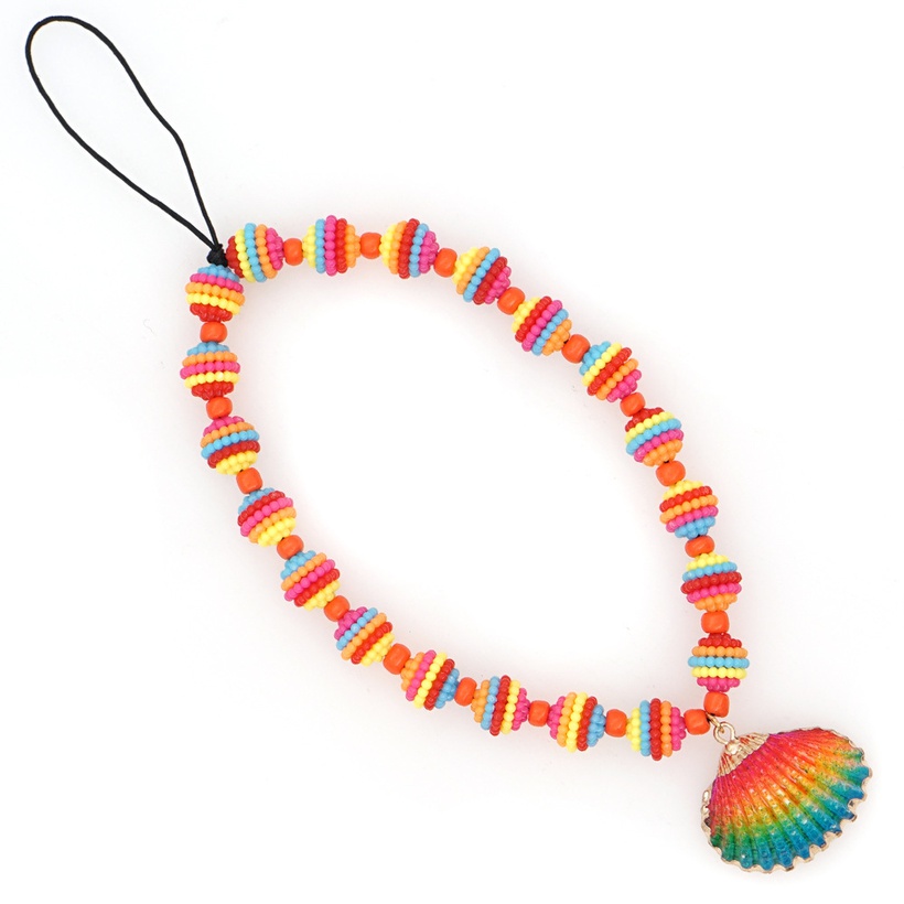 Simple Bohemian Rainbow Shell Mobile Phone Chain