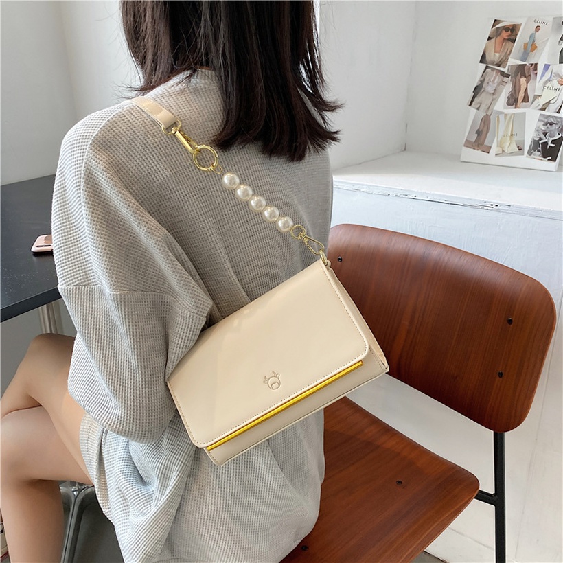 New Stylish Style Simple Pearl Chain Simple Underarm Bag