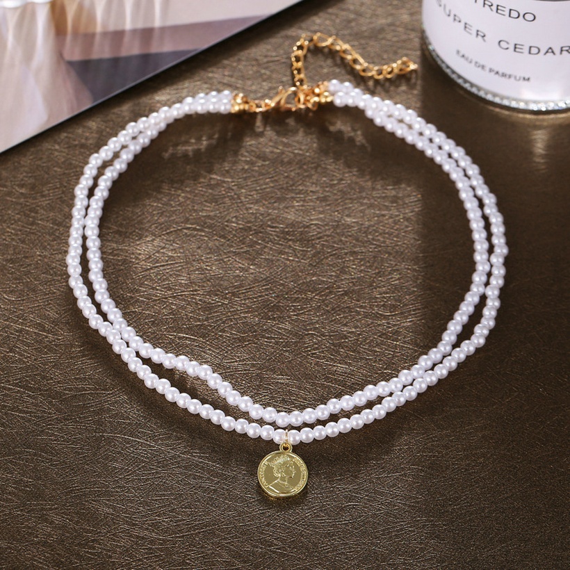 Creative Stylish Pearl Seal Double Layer Necklace