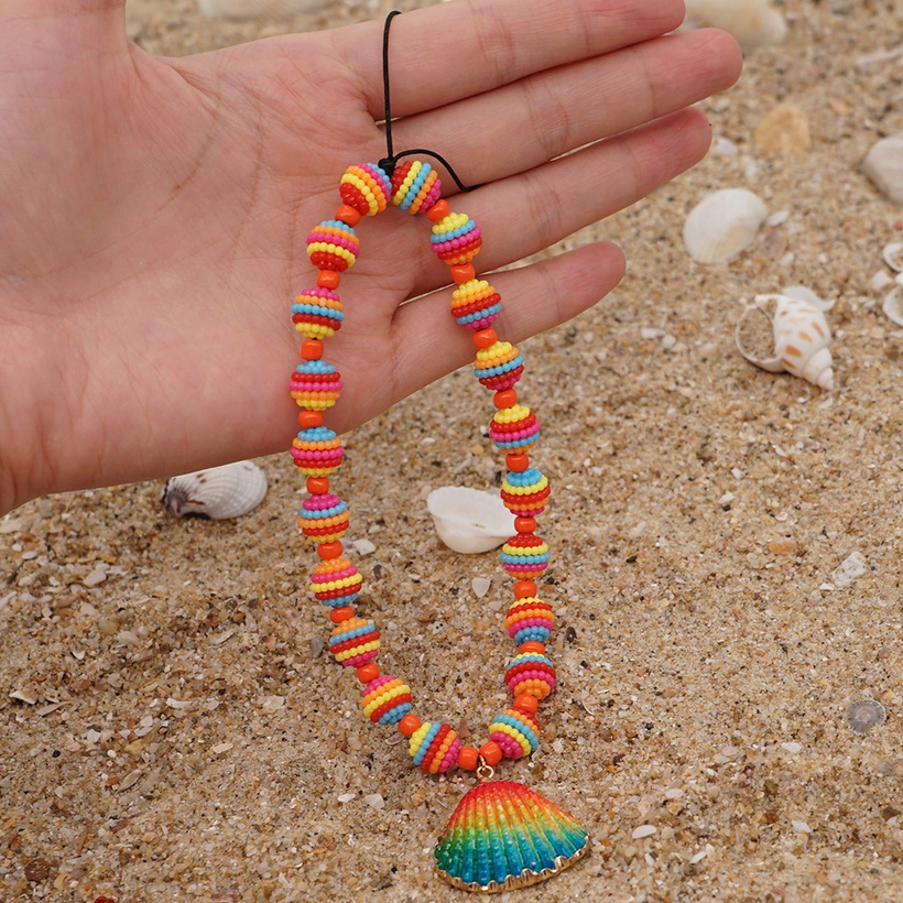 Simple Bohemian Rainbow Shell Mobile Phone Chain