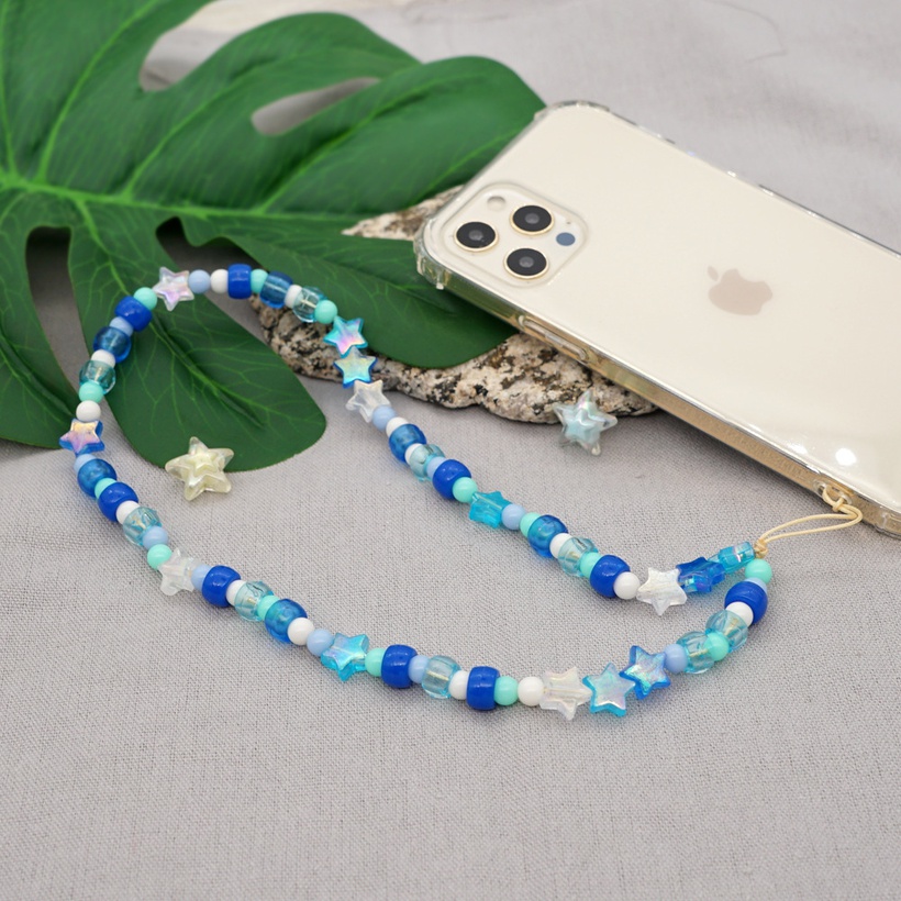 Accessories Simple Big Hole Beads Fivepointed Star Mobile Phone Lanyard