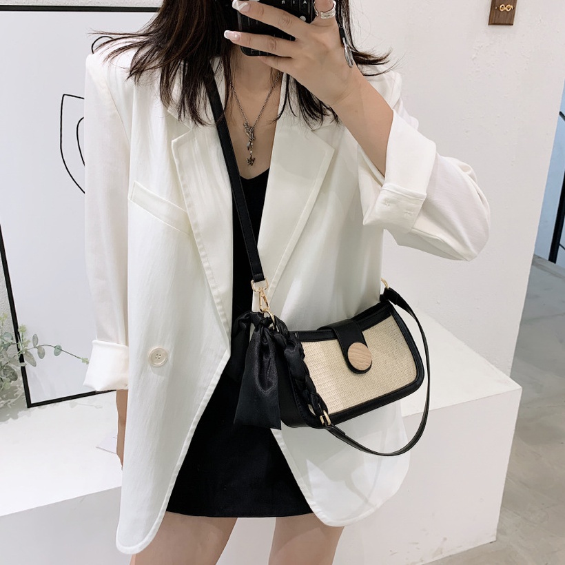 Korean Color Matching Shoulder Small Square Bag