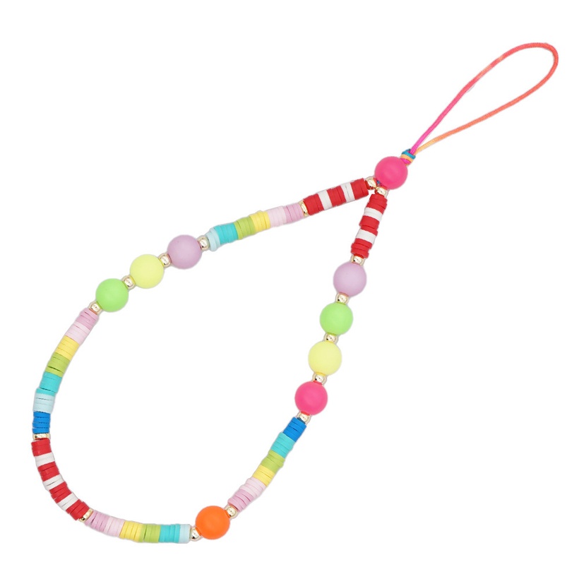 Bohemian Style Gradient Short Beaded Mobile Phone Lanyard