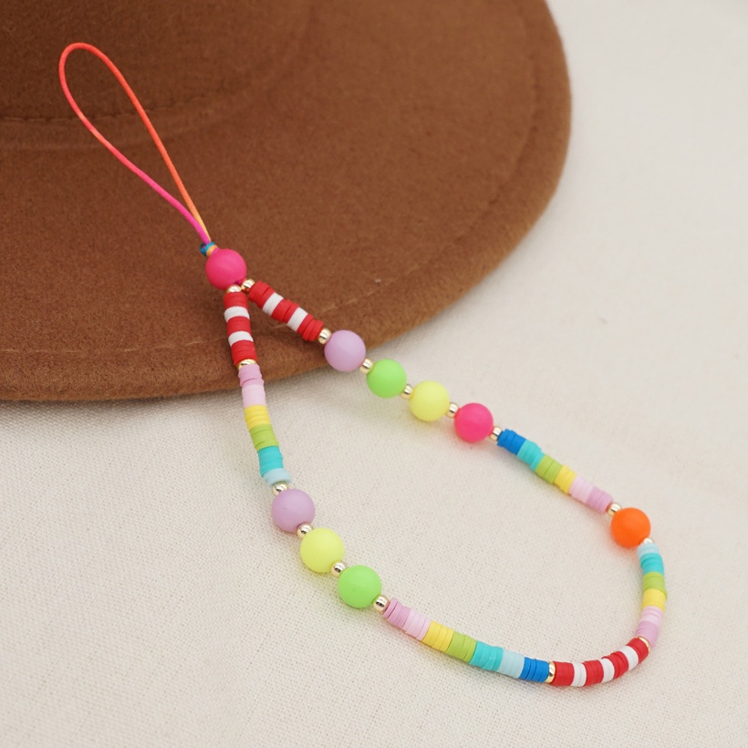 Bohemian Style Gradient Short Beaded Mobile Phone Lanyard