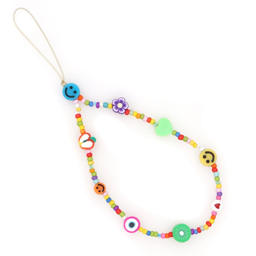 Accessories Heart Letter Smiley Soft Pottery Mobile Phone Chain