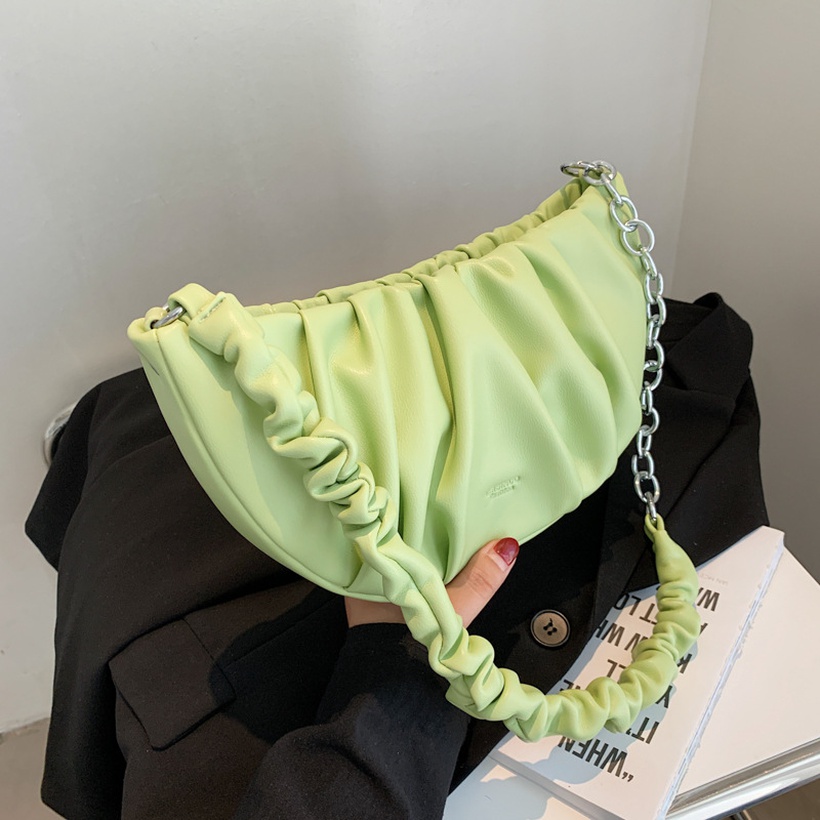 Stylish Twist Handle Fold Cloud Shoulder Bag