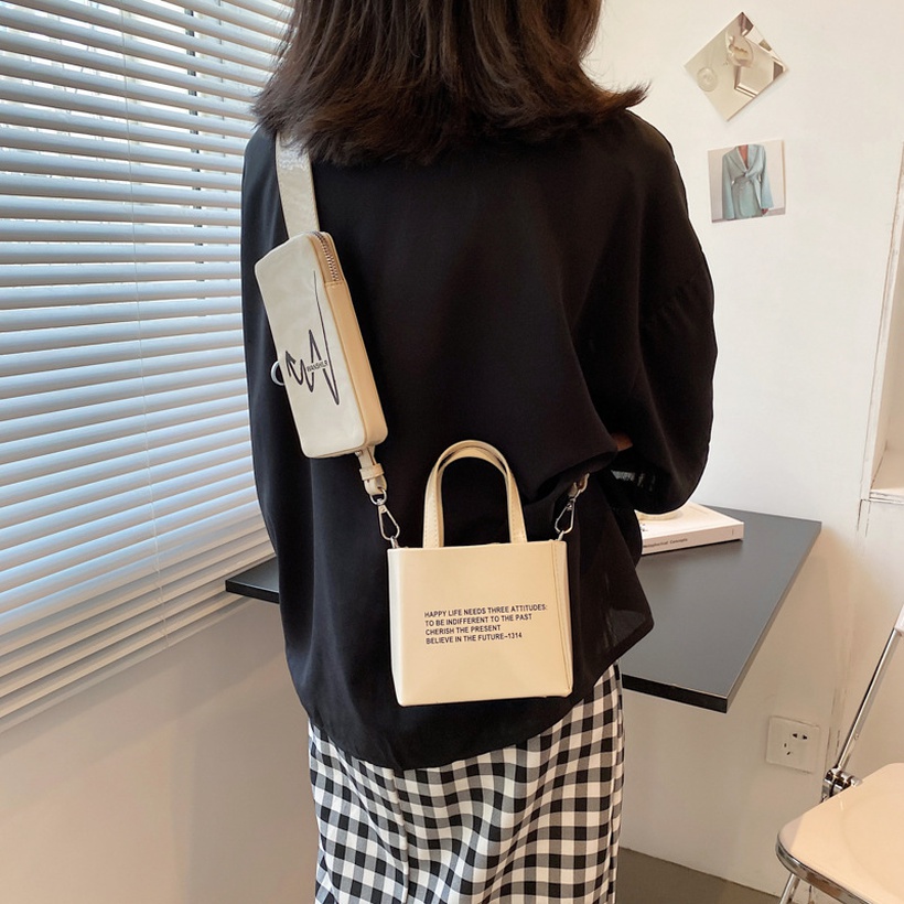 Stylish Solid Color Patent Pu Leather Small Square Chest Bag