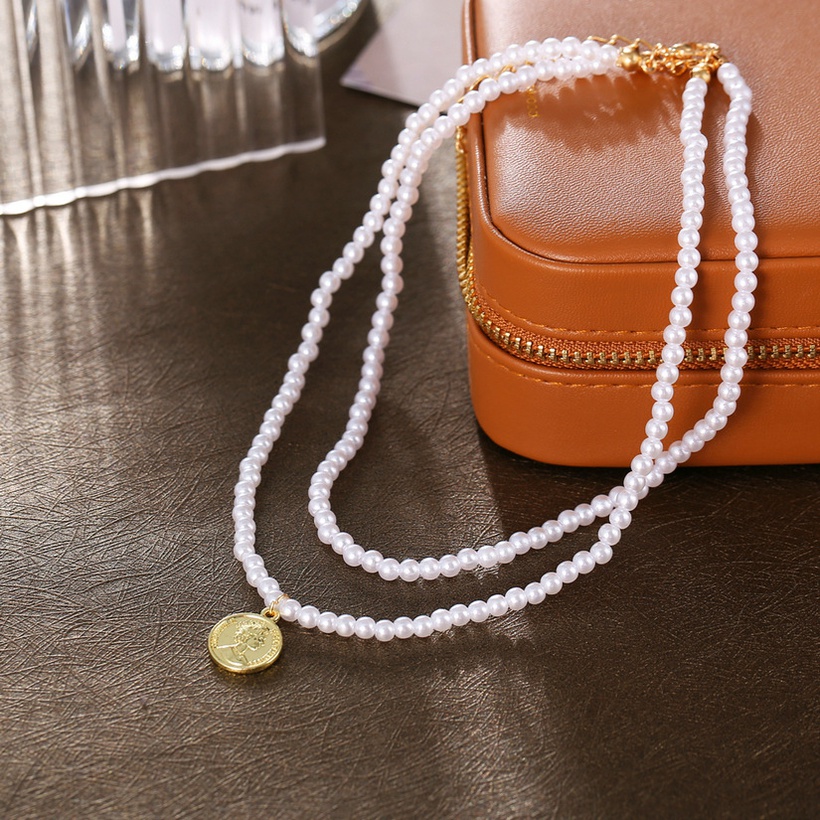 Creative Stylish Pearl Seal Double Layer Necklace