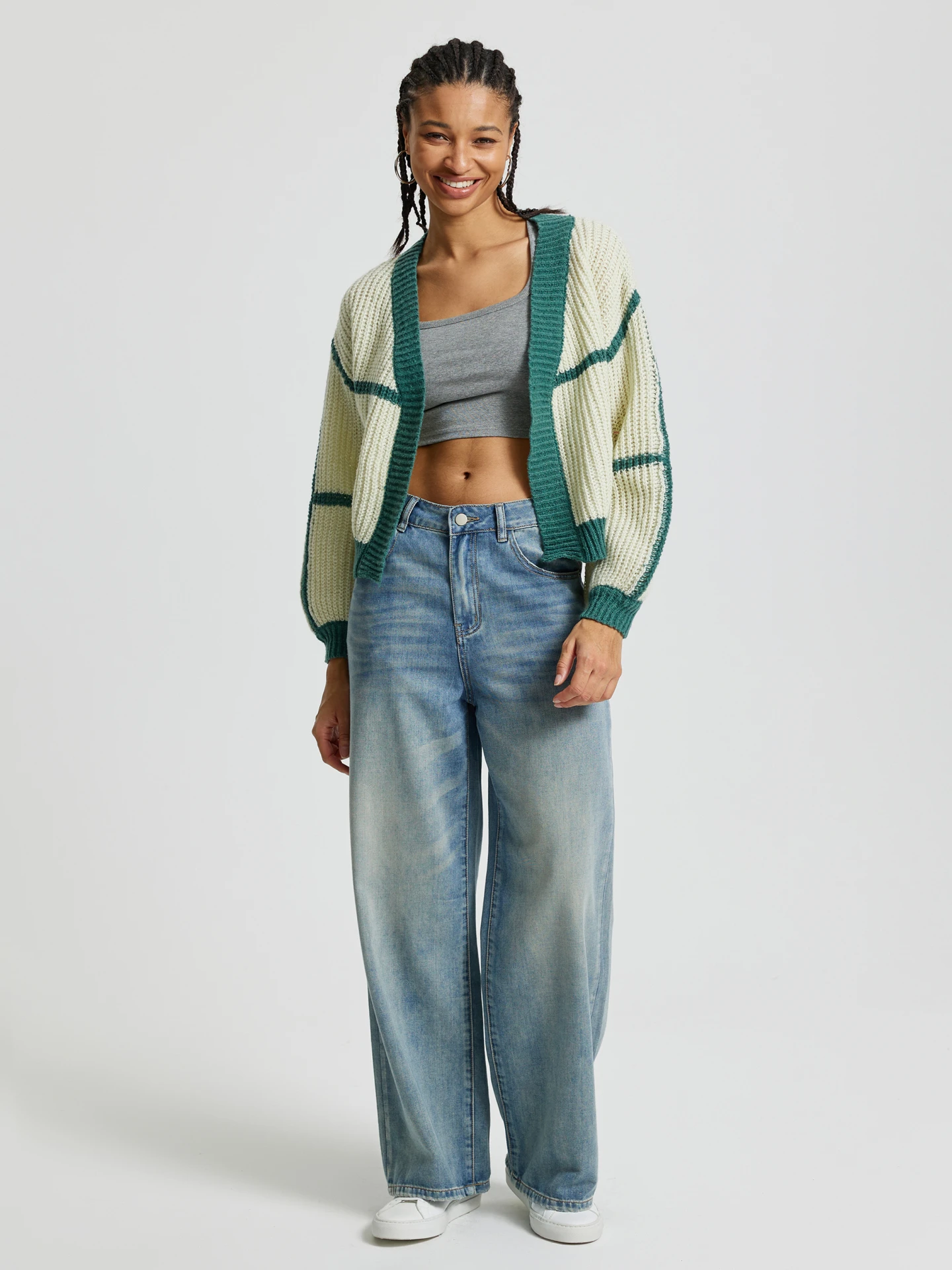 Knit Cardigan in Green